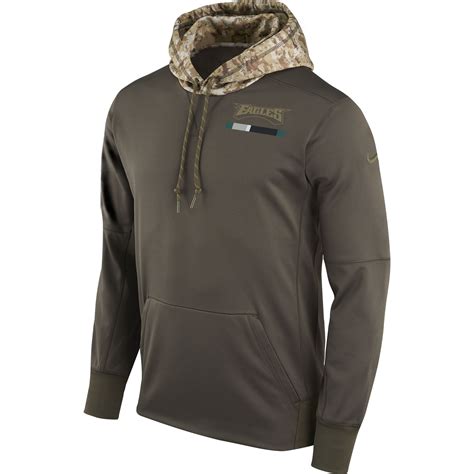 Nike Philadelphia Eagles Olive Salute to Service Sideline Therma ...