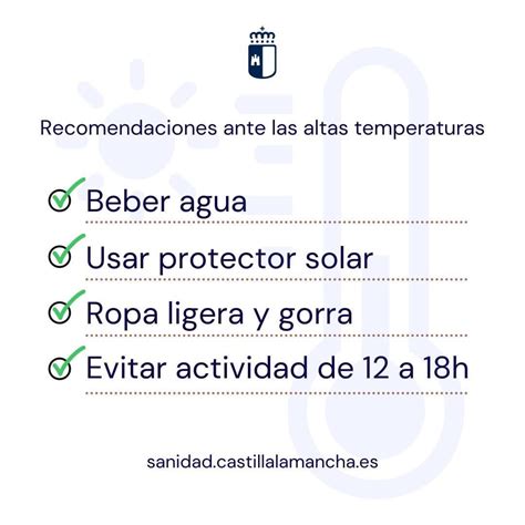 RECOMENDACIONES ANTE LAS ALTAS TEMPERATURAS