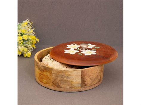 Wood Handpainted Roti Box – Silken