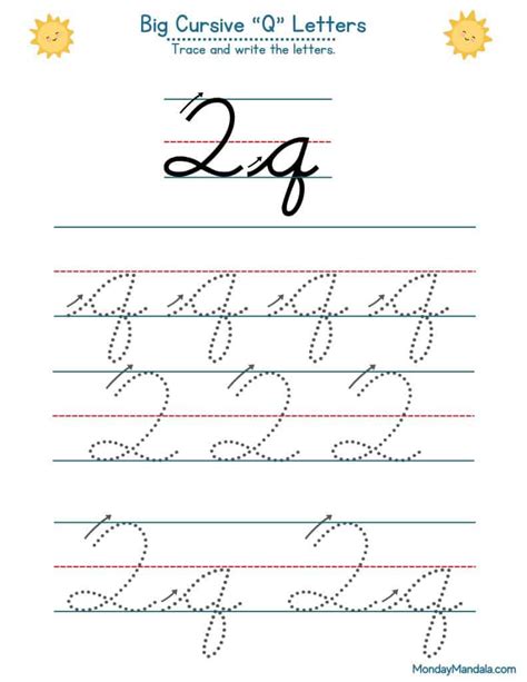 Image result for Cursive Q Practice Sheets