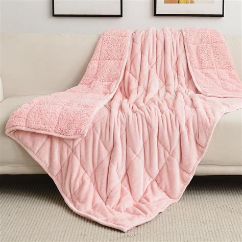 Sivio Fleece 20 lb Heavy Fluffy Warm Weighted Blanket for Anxiety ...