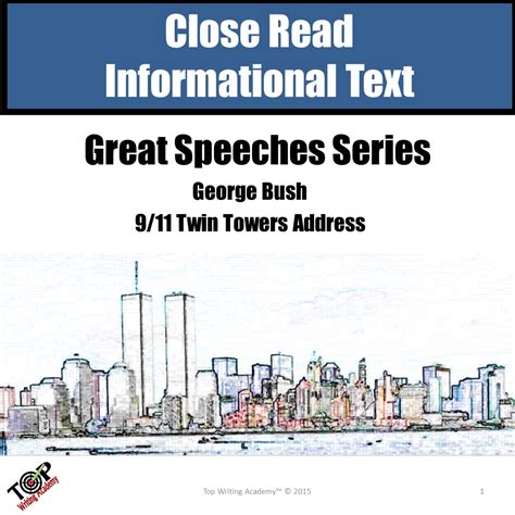 9/11 George Bush Speech Close Reading Unit | Teaching Resources