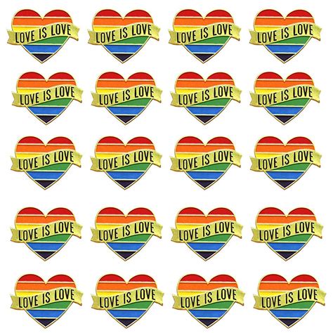 Buy TANG SONG 20PCS Pride Pin Rainbow Gay Pride Flag LGBT Enamel Lapel ...