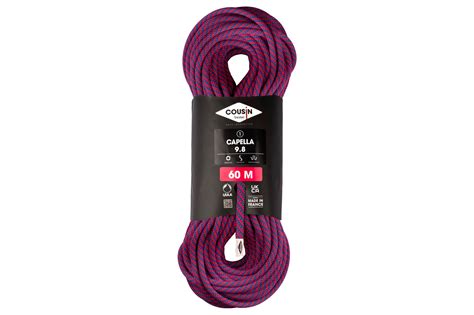 COUSIN Capella 9.8mm Dynamic Rope 60m – Red Panda Outdoor
