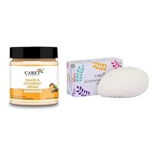 Caret Organic Haldi & Chandan Ubtan Face-Pack (100G) AND Glutathione ...