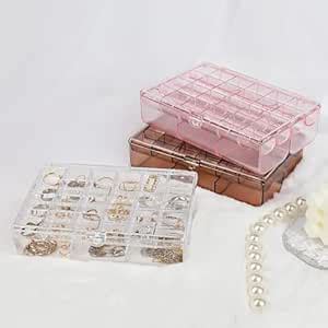 RECLUSE Portable 2 Layer Acrylic Jewelry Storage Box,Transparent Rack ...