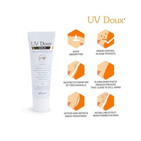 UV Doux Gold Anti-aging Sunscreen Gel SPF 50 - Cureka