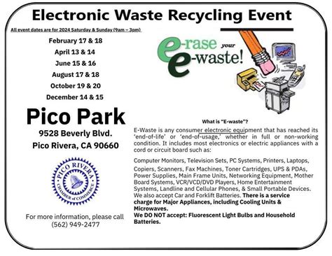 PRCC E-Waste Recycling Event Day 2, 9528 Beverly Blvd, Pico Rivera, CA ...