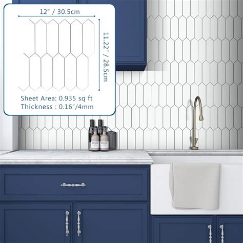 Buy SUNWINGS Backsplash Tile for Kitchen Peel and Stick, Stone ...