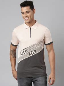 Dixcy Scott Maximus Printed, Typography Men Polo Neck Pink T-Shirt ...