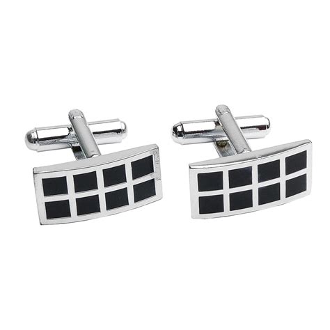 Buy Zivom® Black Silver Chequered Rectangle Office Corporate Formal ...