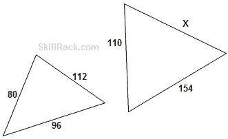 If the two triangles given are similar, find the value of X. - Brainly.in