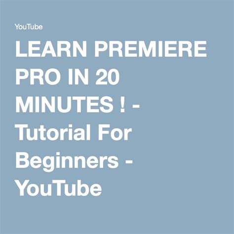 Image result for Premiere Pro Tutorials for Beginners