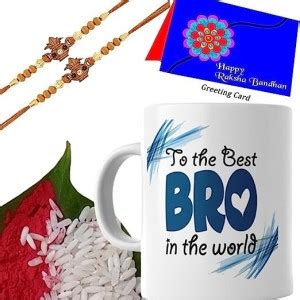 Sawardawalas Designer Rakhi for bhaiya R Mauli Thread Mug, Rakhi ...