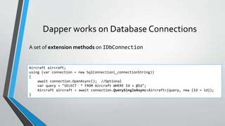 Dapper Connection String without App.config 的图像结果