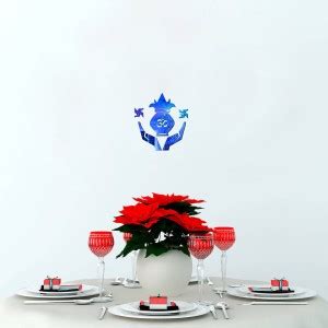 Sticker Hub 36 cm Beautiful Kalash Acrylic 3D Mirror Wall Sticker (Blue ...