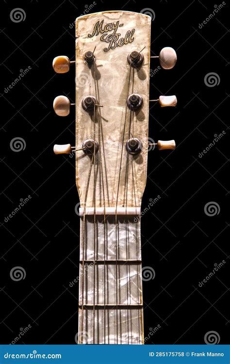 Woody Guthrie S Guitar Headstock from His May Bell Guitar Editorial ...