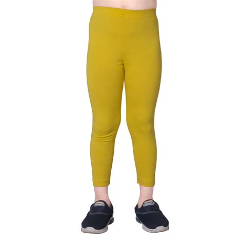 Girls Dull Lemon Ankle Length Legging – One Sky