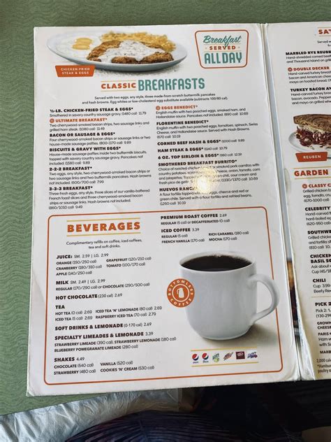 Menu at Village Inn restaurant, Titusville
