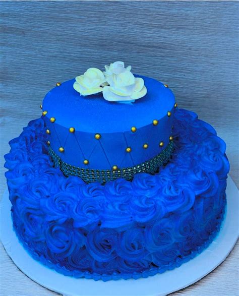 Royal Blue Elegance Cake – Doon Memories The Baker