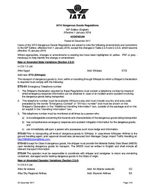 Fillable Online Dangerous Goods Regulations for Electronic Flight Bags ...