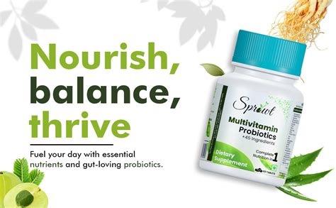 Sprowt Multivitamin With Probiotics - 45 Ingredients Supplement ...