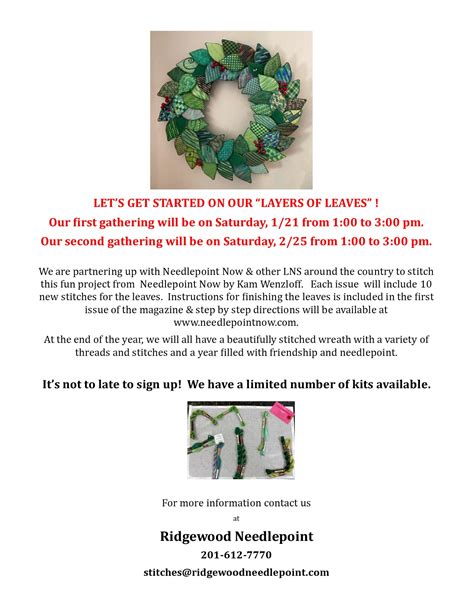 Needlepoint Now Layers Of Leaves at Vicky Jorgenson blog