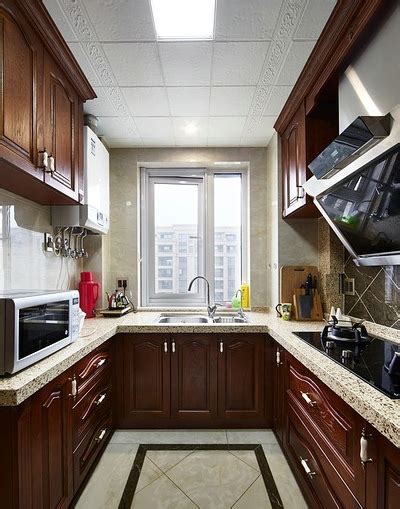 简欧风格家具4平米厨房橱柜安装图_齐家网装修效果图