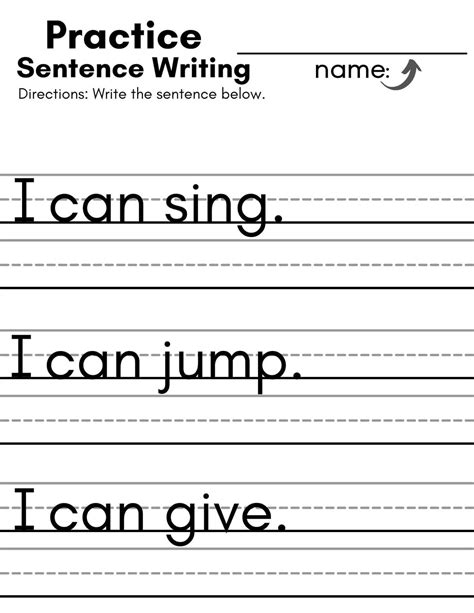 Sentence Writing Worksheets Preschool – Free download and print for you.