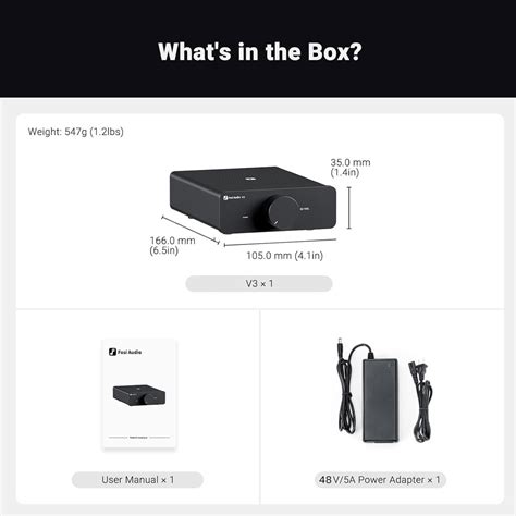 Fosi Audio V3 48V Stereo Power Amplifier | Concept Kart