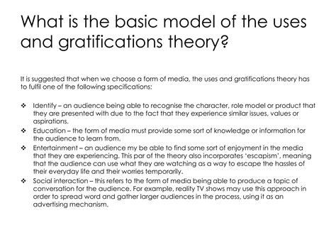 Uses and Gratifications Media Theory | PPTX