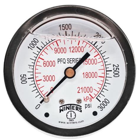 Buy Winters 2-1/2" Dial Size, Liquid Filled Industrial Pressure Gauge ...