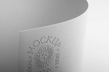 Embossed logo on paper mockup | Premium PSD