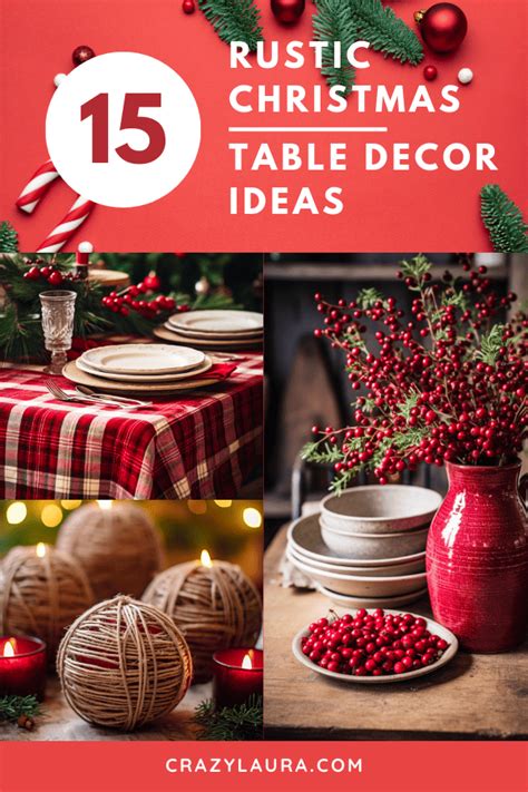 Image result for Rustic Christmas Table Decorations