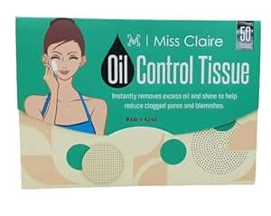 Miss Claire Miss Claire Oil Control Tissue, Brown, 50 Count, Clear, 50 ...