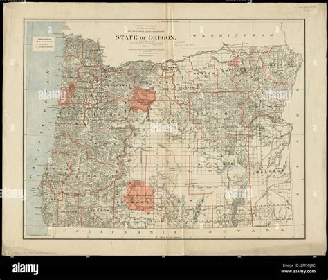 State of Oregon. Relief shown by hachures. Prime meridians: Greenwich and Washington, D.C ...