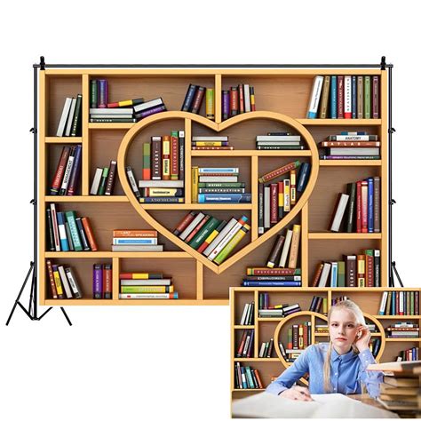 Buy OFILA Bookshelf Backdrop 7x5ft Bookcase Backdrops Home Office ...