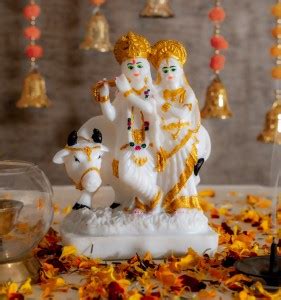 TIED RIBBONS Radha Krishna Idol Statue for Home Temple Decorations ...