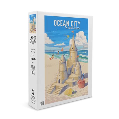 Ocean City, New Jersey, Painterly, Soak Up Summer, Sand Castle (19x27 ...