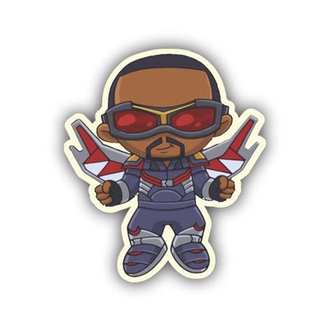 Chibi Falcon Sticker – Adorable Marvel Design | Print-On-Click