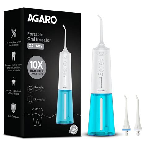 AGARO Galaxy Oral Irrigator, Portable, Cordless, Rechargeable, 3 ...