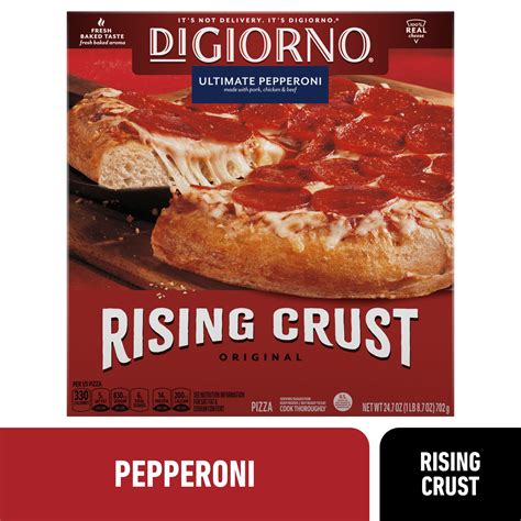 DiGiorno Frozen Pizza, Rising Crust Cheese and Pepperoni Pizza, 24.7 oz ...