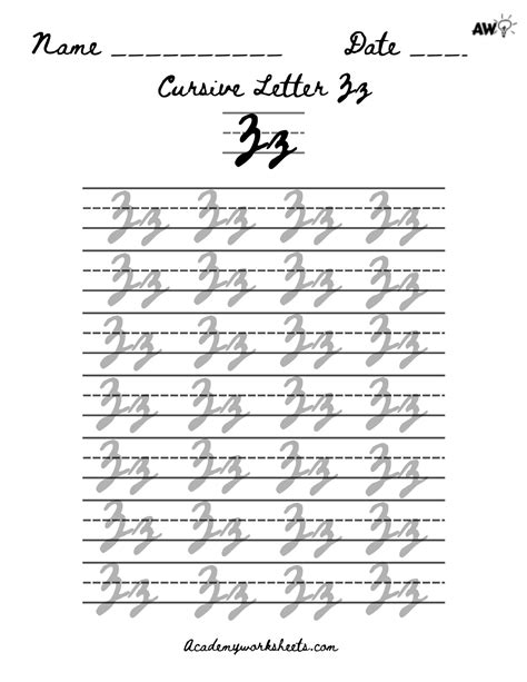 Lettre Cursive Z Cursive Capital Letter Z | Mixminder