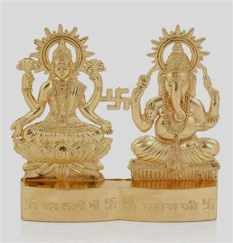 IS4A Lakshmi Ganesh Gold Plated Energized Idol India | Ubuy
