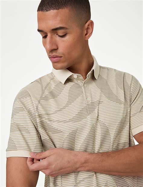 Buy Pure Cotton Leaf Print Polo Shirt at Marks & Spencer