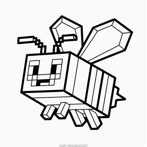 Minecraft Bee Easy Drawing | Easy Drawings