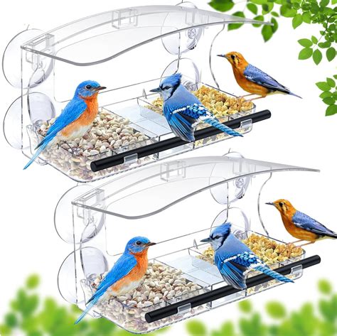 Amazon.com : Lilyang Window Bird Feeder, Metal Bird Feeder Window with ...