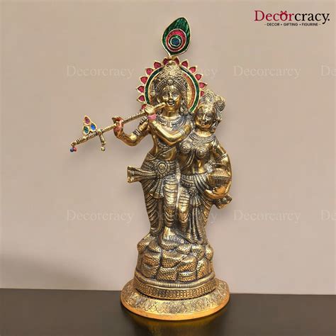 Radha Krishna Bansuri Metal golden – Decorcracy