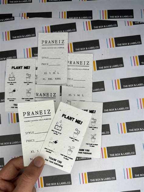 Plantable Seed Paper Custom Cards (Single-colour printed) – The Box ...