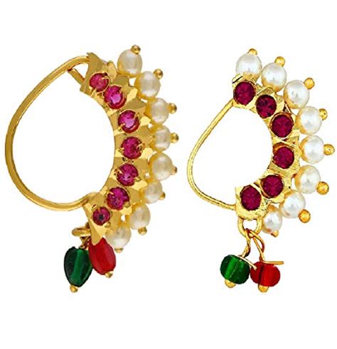 Buy VAMA Fashions Small maharashtrian Nath Adjustable Nose Ring Non ...